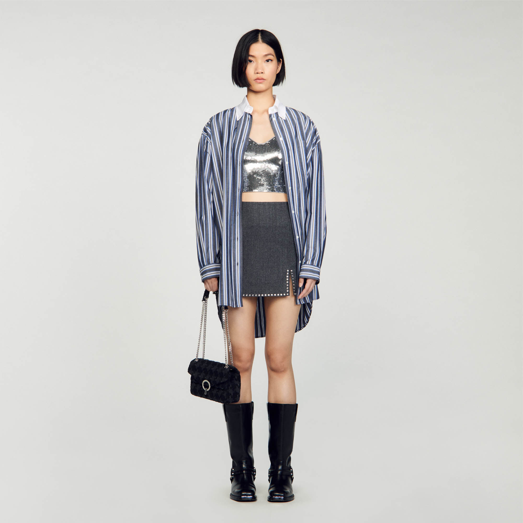 Sandro new arrivals tweed bag